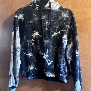 Black and White Tie-Dye Hoodie